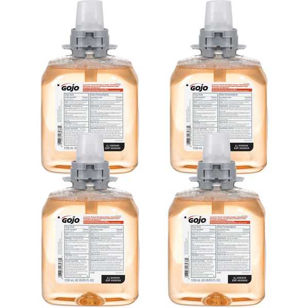 Gojo 42.3 fl oz (1250 mL) FMX-12 Refill Foam Antibacterial Handwash 4 PK GOJ516204CT - main